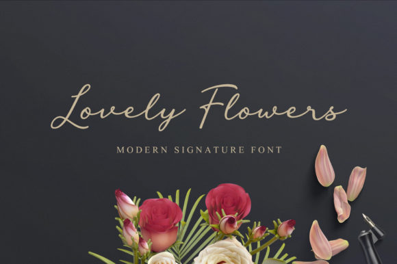Beautiful Typography with Lovely Flowers