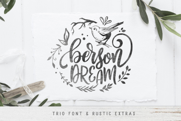 Berson Dream: Where Romantic Typography Meets Rustic Charm