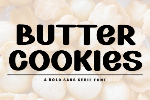 Butter Cookies: A Festive Typographic Delight