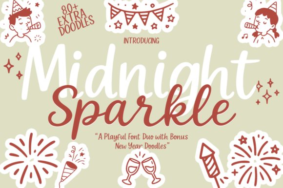 Midnight Sparkle Duo: A Festive Font Pair for New Year Creations