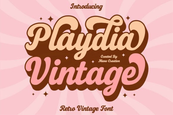 Playdia Vintage: A Retro Script Font with Timeless Appeal
